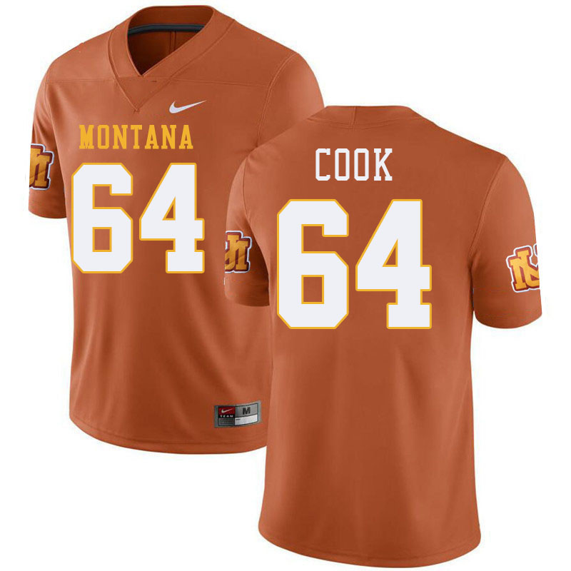 Dylan Cook Montana Grizzlies Jersey,University Of Montana Grizzlies #64 Dylan Cook Jersey-Throwback